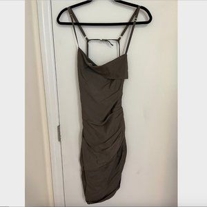 JACQUEMUS Taupe 'La Robe Saudade' Mini Dress Size 34
